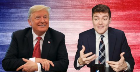 Former President Donald Trump faced criticism for having dinner with Nick Fuentes, a vocal antisemite. Photo-illustration by Benyamin Cohen