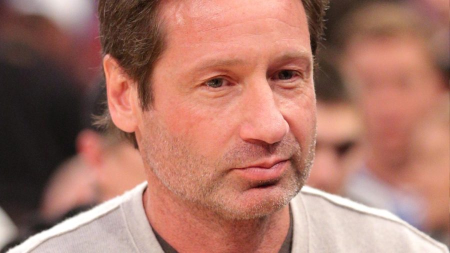 American actor David Duchovny during halftime between the New York Knicks and the Golden State Warriors at Madison Square Garden. Mandatory Credit: Brad Penner-USA TODAY Sports