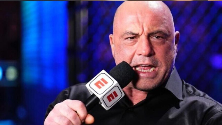 Joe+Rogan+anchors+the+broadcast+during+the+UFC+281+event+at+Madison+Square+Garden+in+New+York+City%2C+Nov.+12%2C+2022.+%28Chris+Unger%2FZuffa+LLC%2FGetty+Images%29+Image+used+via+permission+from+JTA.+