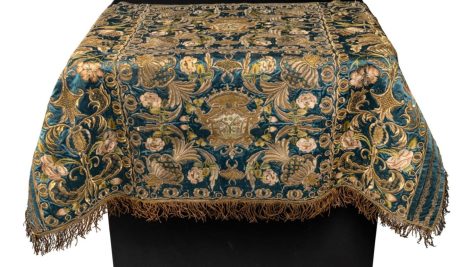 Cover for a readers desk or bimah (mid-18th century Italian), likely the work of Simhah Viterbo. Credit: Saint Louis Art Museum.