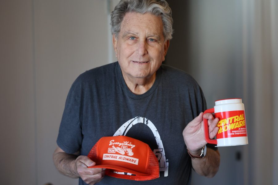 Longtime Central Hardware President Jim Cohen, great-grandson of the company’s founder, Morris Cohen, shows off memorabilia from his collection. Photo: Bill Motchan