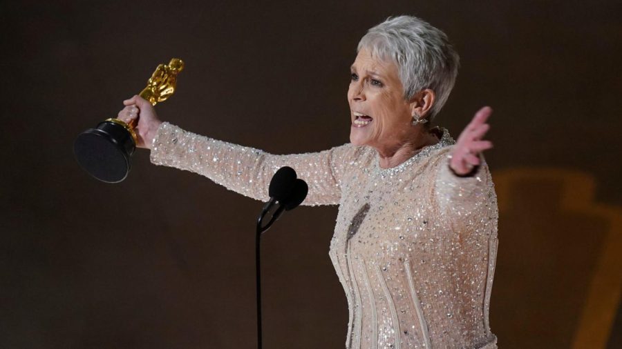 Jamie Lee Curtis won her first Oscar as best supporting actress for \Everything Everywhere All at Once.\