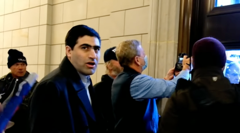 Elliot Resnick, then editor-in-chief of The Jewish Press, was among the group that breached the Capitol on Jan. 6, 2021. (Screenshot from YouTube)