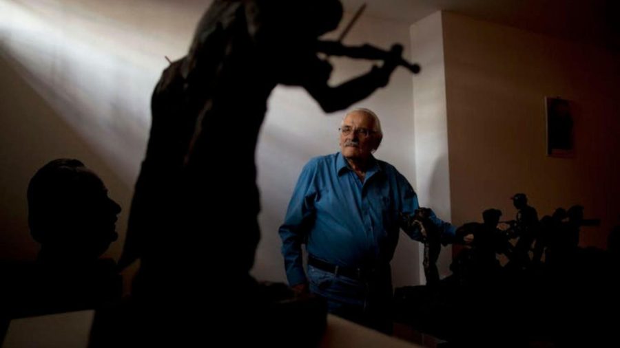 Samuel Willenberg, the last survivor of the Treblinka uprising, poses for a picture at his art studio in Tel Aviv, Israel, in 2010.
AP Photo/Oded Balilty