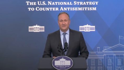 Second Gentleman Douglas Emhoff speaks about the Biden administration's antisemitism strategy at the State Department