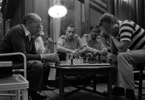 Menachem Begin and Zbigniew Brzezinski play chess at Camp David on Sept. 9, 1978. Photo: Jimmy Carter Presidential Library