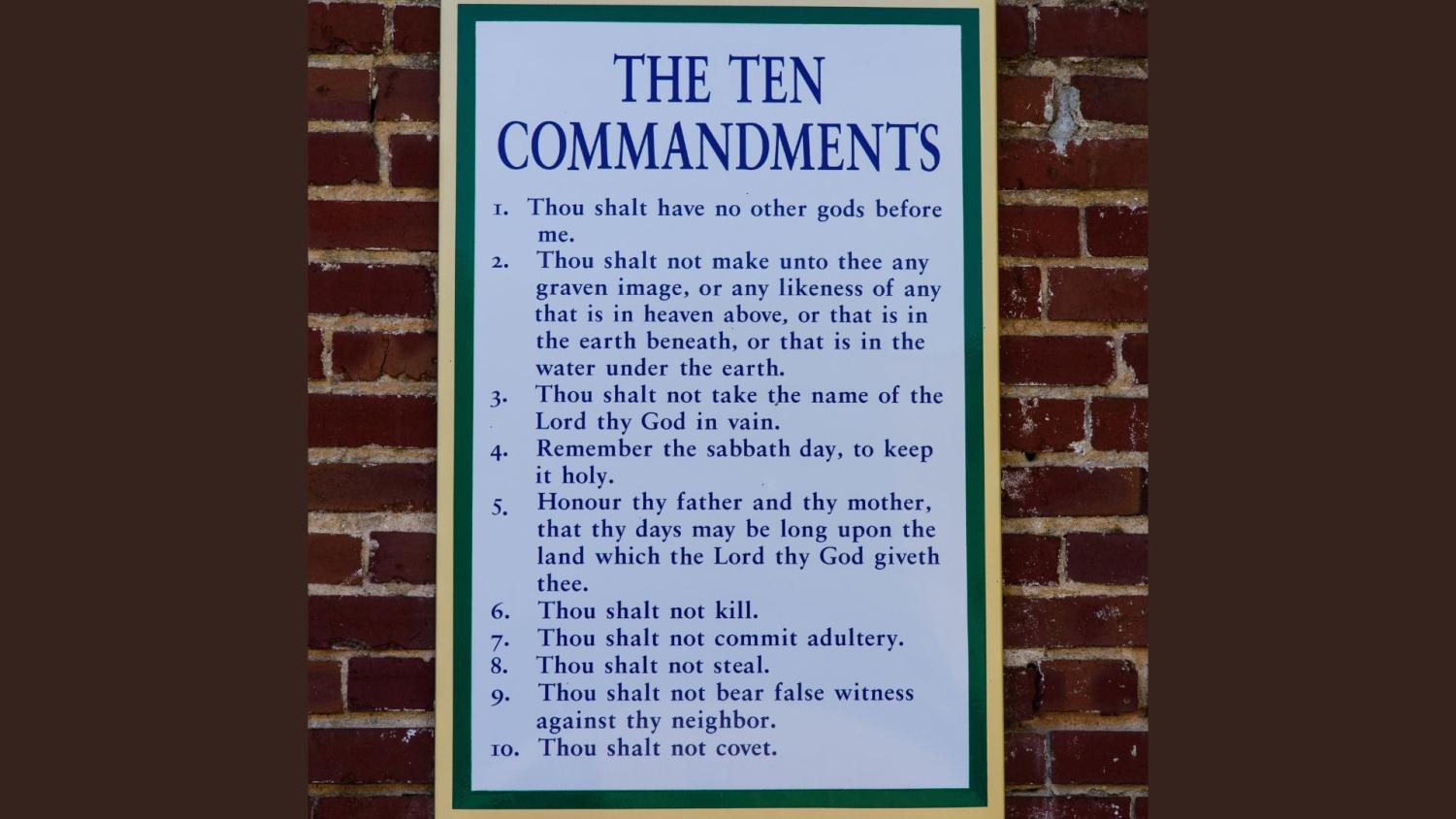 10 commandments list jewish