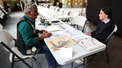 Sarah Sentell and Vietnam Veteran Joe Bonfilio