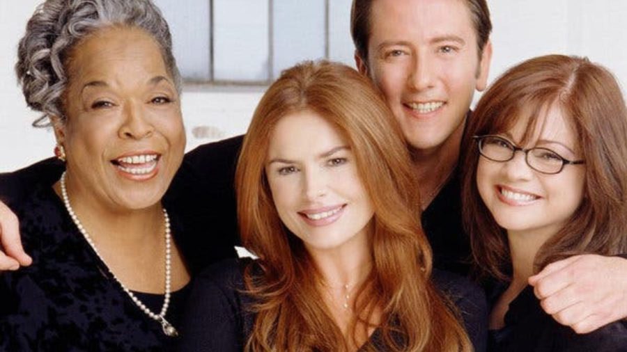 The “Touched by an Angel” cast, starring Della Reese, Roma Downey, John Dye and Valerie Bertinelli.