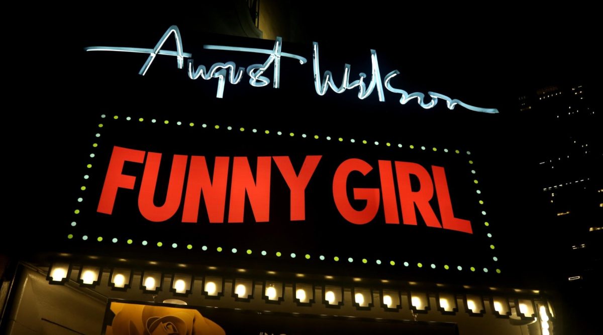 Signage for Broadways Funny Girl, which begins its national tour in September. (Bruce Glikas/WireImage via Getty Images)