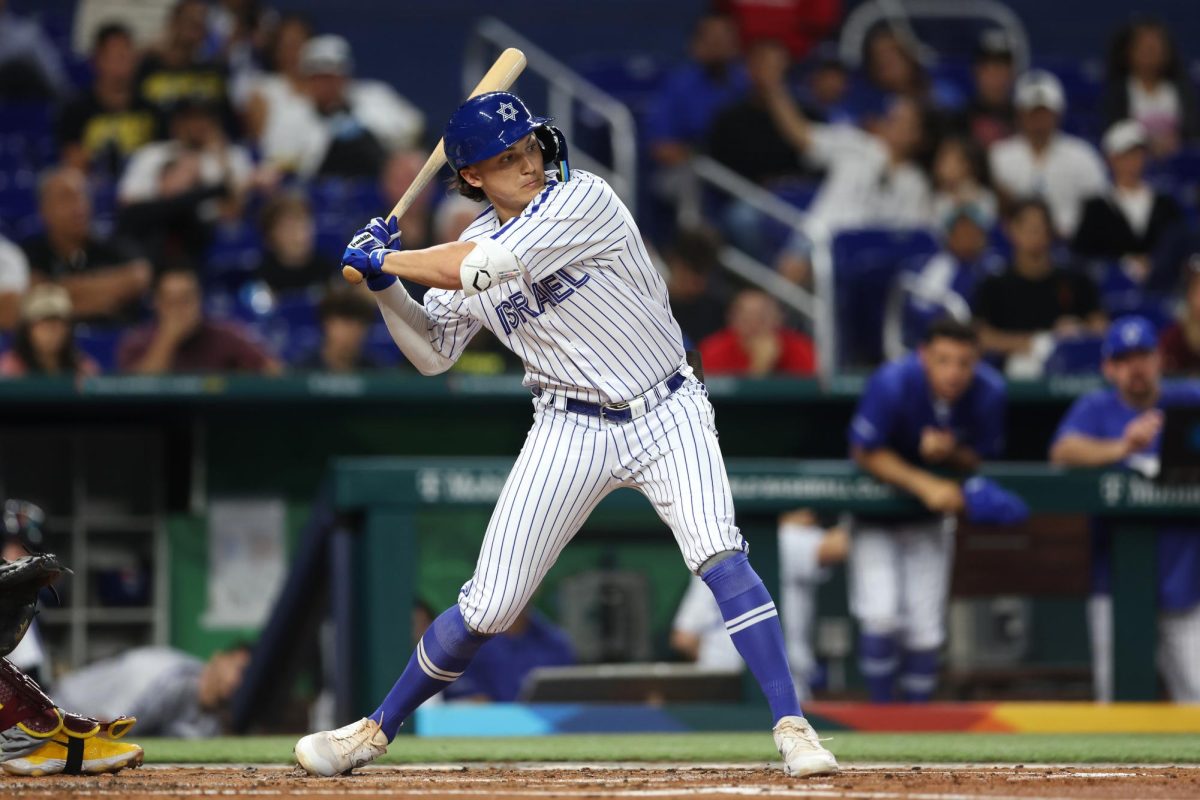 Zack Gelof bats during a World Baseball Classic game between Team Venezuela and Team Israel, March 15, 2023, in Miami. Photo: Rob Tringali/WBCI/MLB Photos via Getty Images