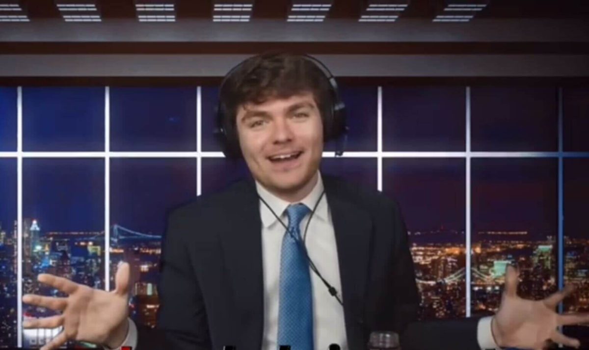 Nick Fuentes during a livestream on May 23, 2023.