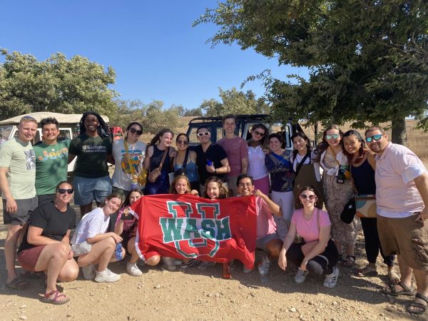 The 2023 delegation from Washington University in St. Louis taking part in the Campus Leaders Israel Experience.