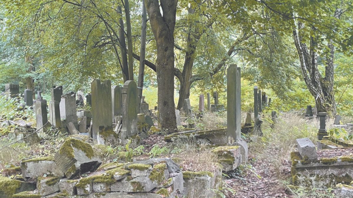 A view of the cemetery at Lodz, Poland