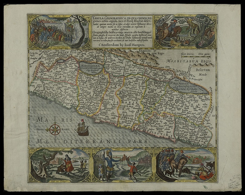 NLI Golden Map Collection - Hartgers Land of Israel 1653 - lo-res