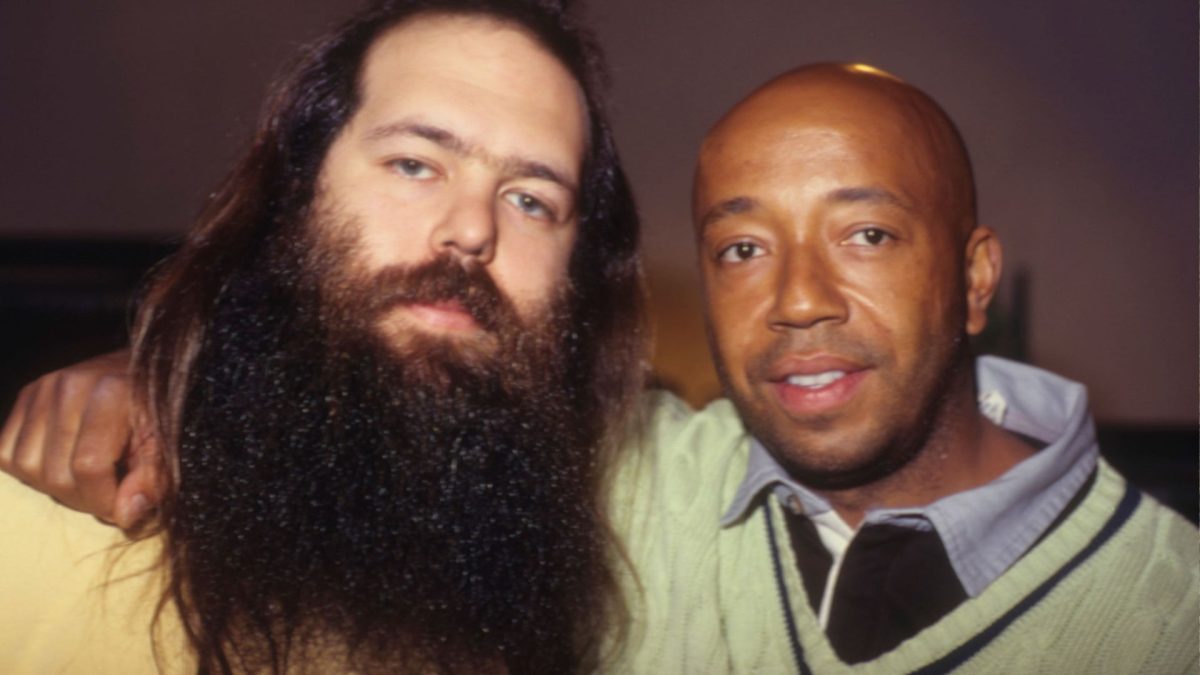 Rick Rubin, left, with Russell Simmons in 1997. 