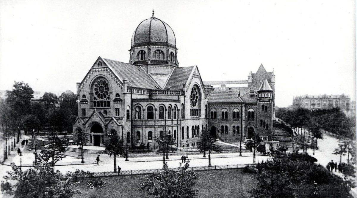The+Bornplatz+Synagogue+in+Hamburg%2C+Germany+once+held+1%2C200+congregants+before+it+was+destroyed+in+Kristallnacht.+