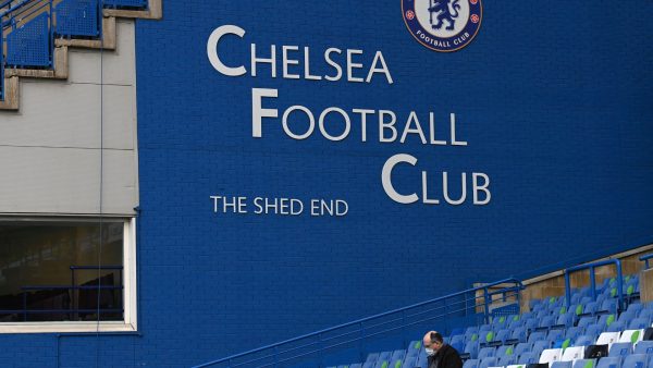 A view of Chelseas Stamford Bridge Stadium, May 2021. 
