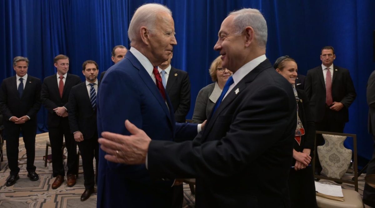 President Joe Biden meets with Israeli Prime Minister Benjamin Netanyahu during the United Nations General Assembly in New York, Sept. 20, 2023. 