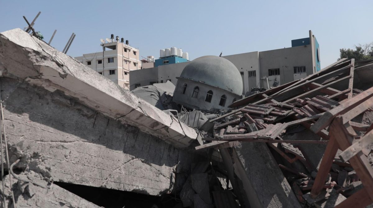 The Al-Abbas Mosque in Gaza City, Oct. 12, 2023. (Momen Faiz/NurPhoto/Getty Images)