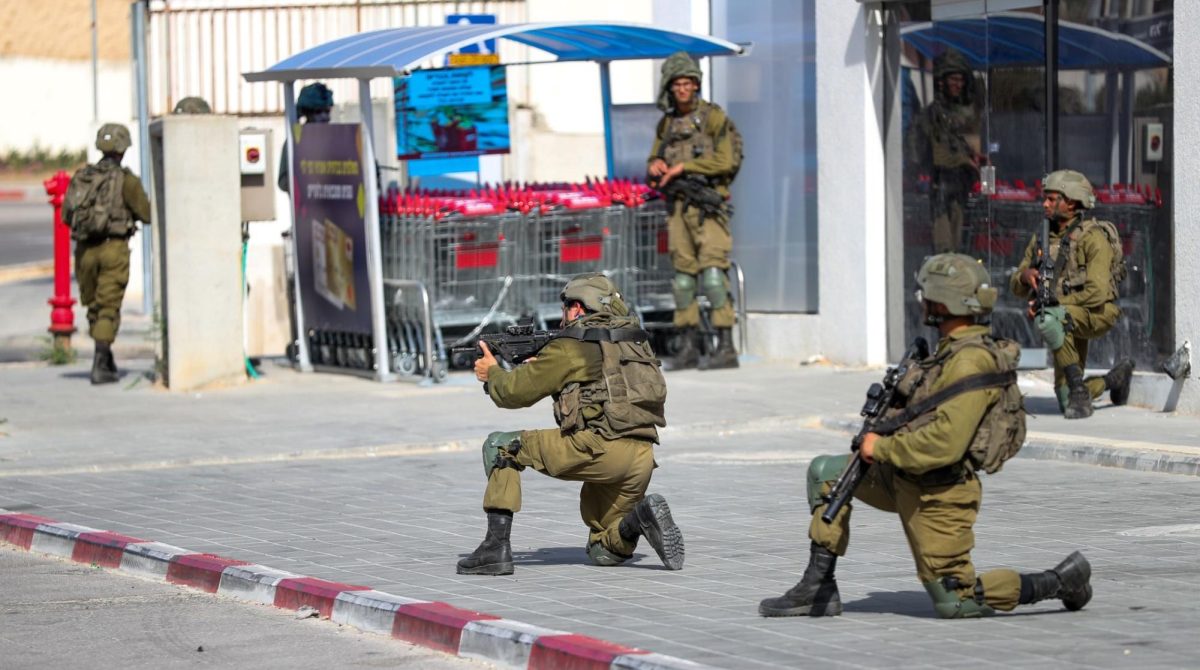 Israeli security forces search from Hamas Militants in the southern Israeli city of Sderot, Oct. 7, 2023. 