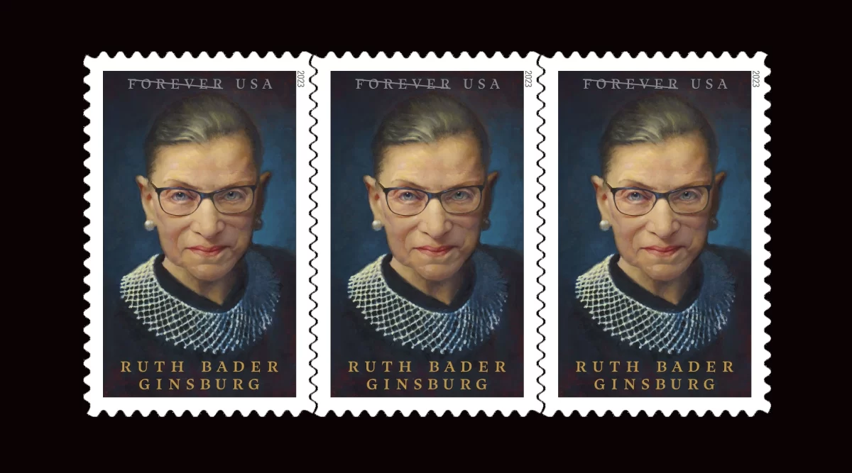 The United States Postal Service released a new stamp honoring Jewish Supreme Court Justice Ruth Bader Ginsburg on Oct. 2, 2023.