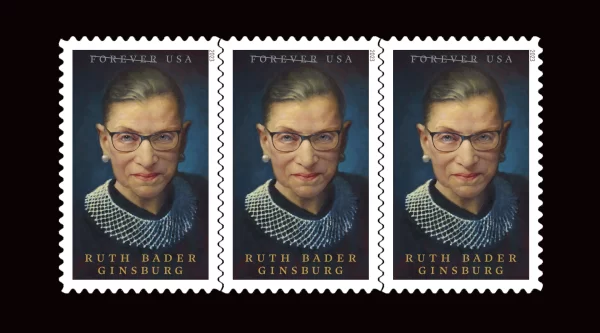 The United States Postal Service released a new stamp honoring Jewish Supreme Court Justice Ruth Bader Ginsburg on Oct. 2, 2023.