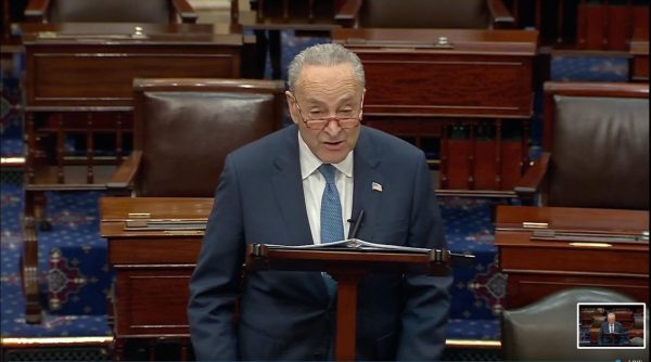 New York Sen. Chuck Schumer, a Jewish Democrat who is the majority leader, delivers a speech on antisemitism in the U.S. Capitol, Nov. 29, 2023. 