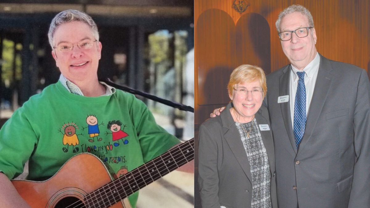 Suzy Weber, UH past president Sheryl Bauer and Jim Susman.