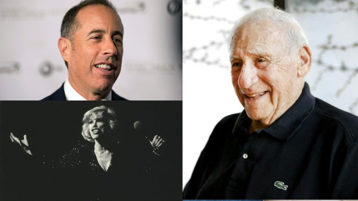 Jerry Seinfeld, © Matthew Sobocinski-USA TODAY NET; Joan Rivers, © Mary Jones, Milwaukee Journal Sentinel; Mel Brooks (HBO) 