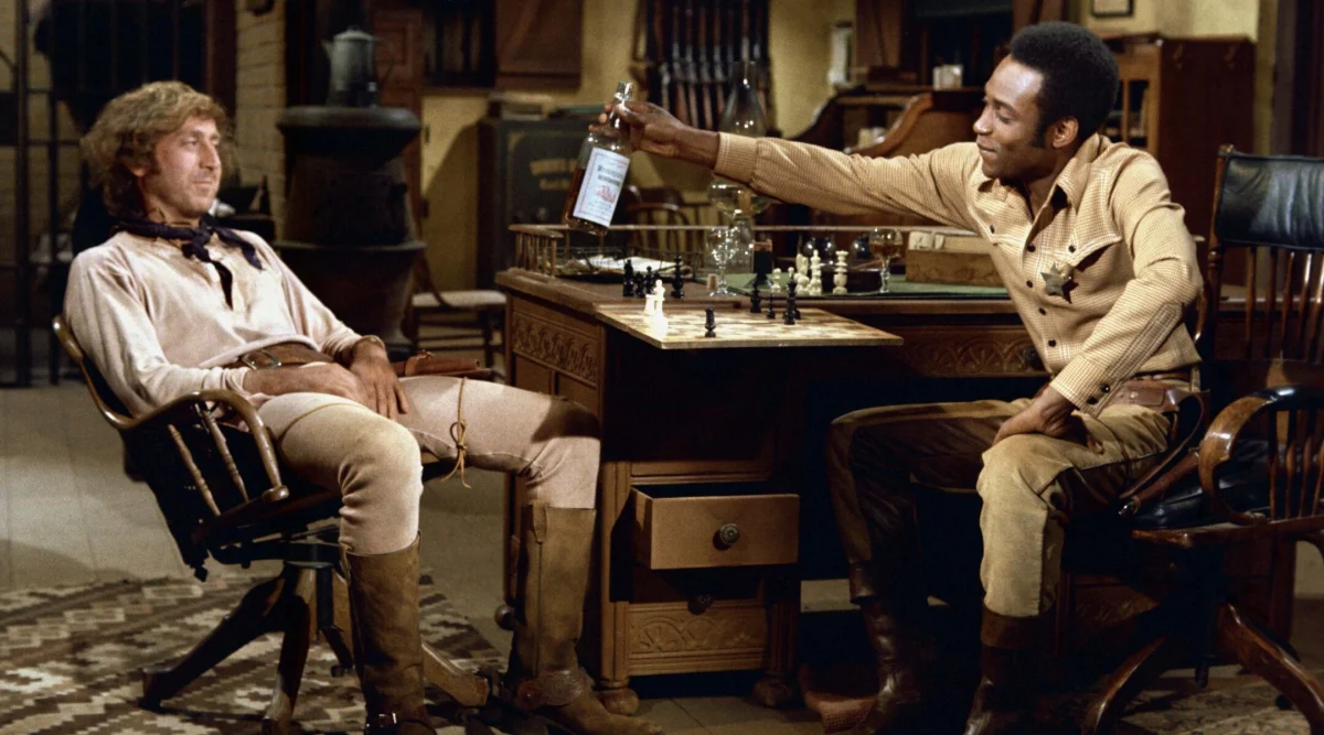 Gene Wilder and Cleavon Little appear in a scene from 1974s Blazing Saddles. (Courtesy Fathom)
(