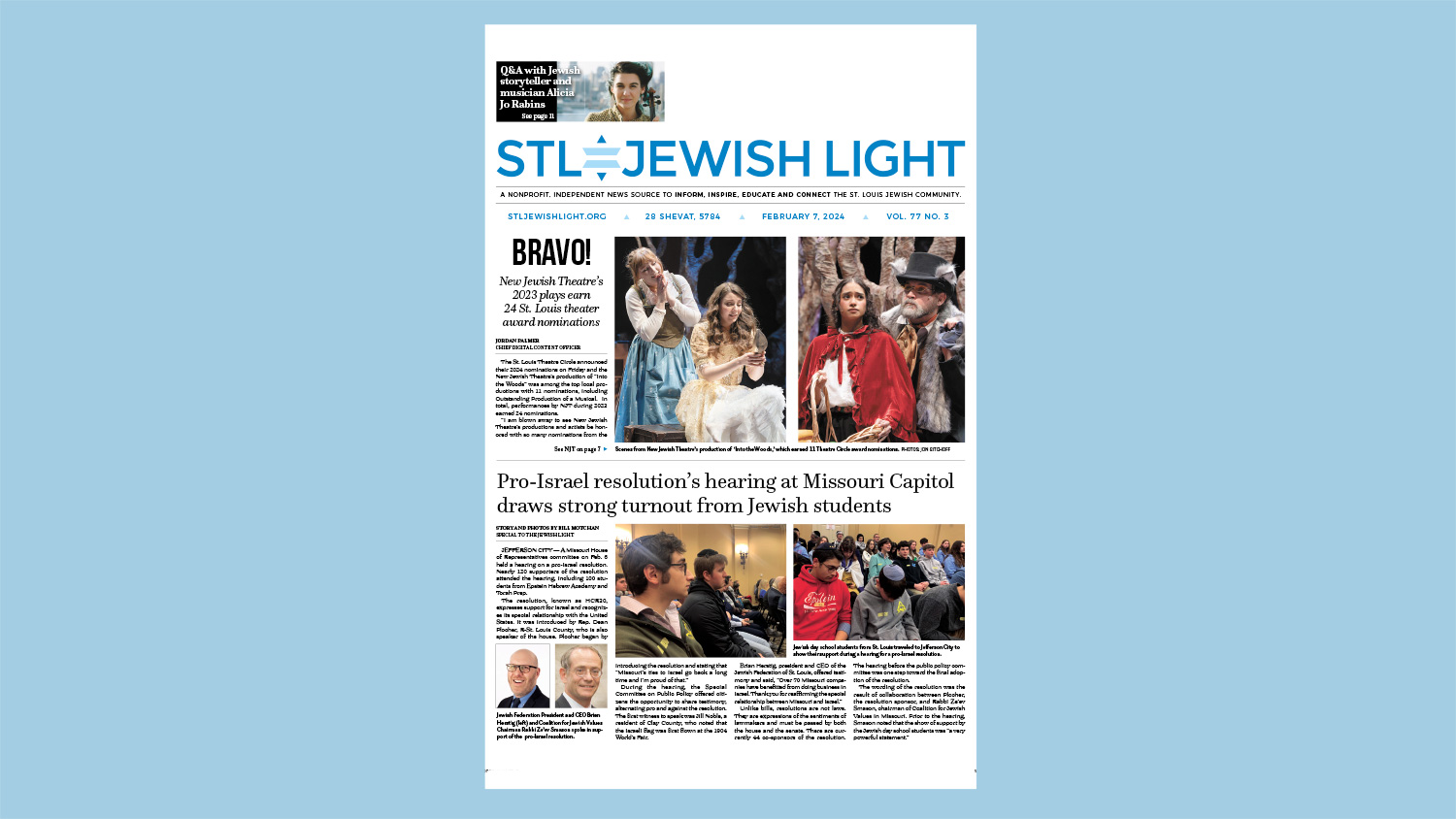 Jewish Light Digital Edition: Feb. 7, 2024 - St. Louis Jewish Light