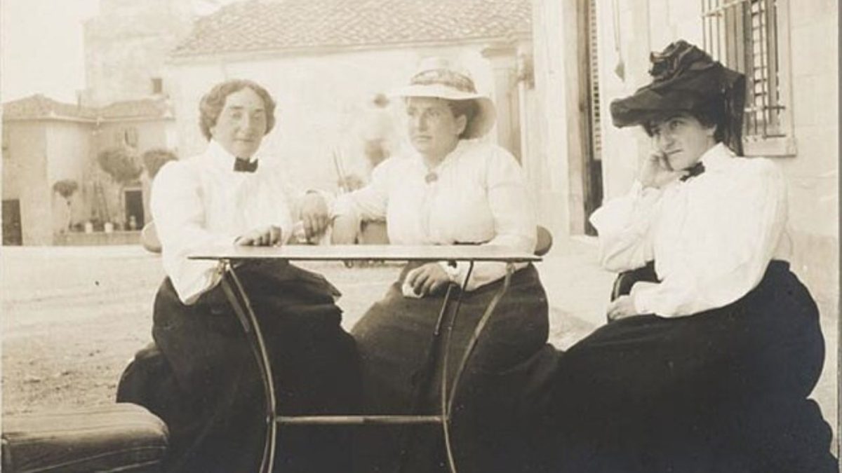 Claribel Cone, Gertrude Stein, Etta Cone 1903 in Settignano bei Fiesole. 1903.