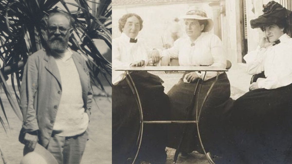 Henri Matisse. Claribel Cone, Gertrude Stein, Etta Cone 1903 in Settignano bei Fiesole. 1903.