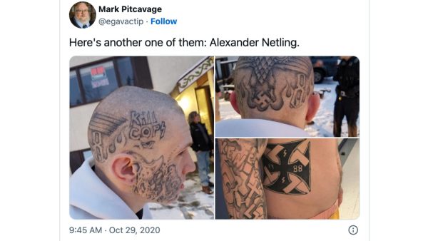 Neo-Nazi with swastika face tattoo on the run in Alaska