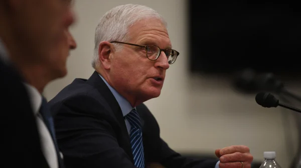 Howard Kohr, CEO of AIPAC, testifies before the House Appropriations Committee in Washington, D.C. March 12, 2019. (Astrid Riecken/Getty Images)