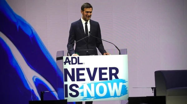 Jared Kushner speaks at the ADLs annual summit at the Javits Center in New York City, March 6, 2024. (Luke Tress)