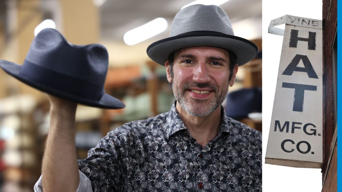 Lance+Levine+is+the+fourth-generation+owner+of+Levine+Hats.%0A