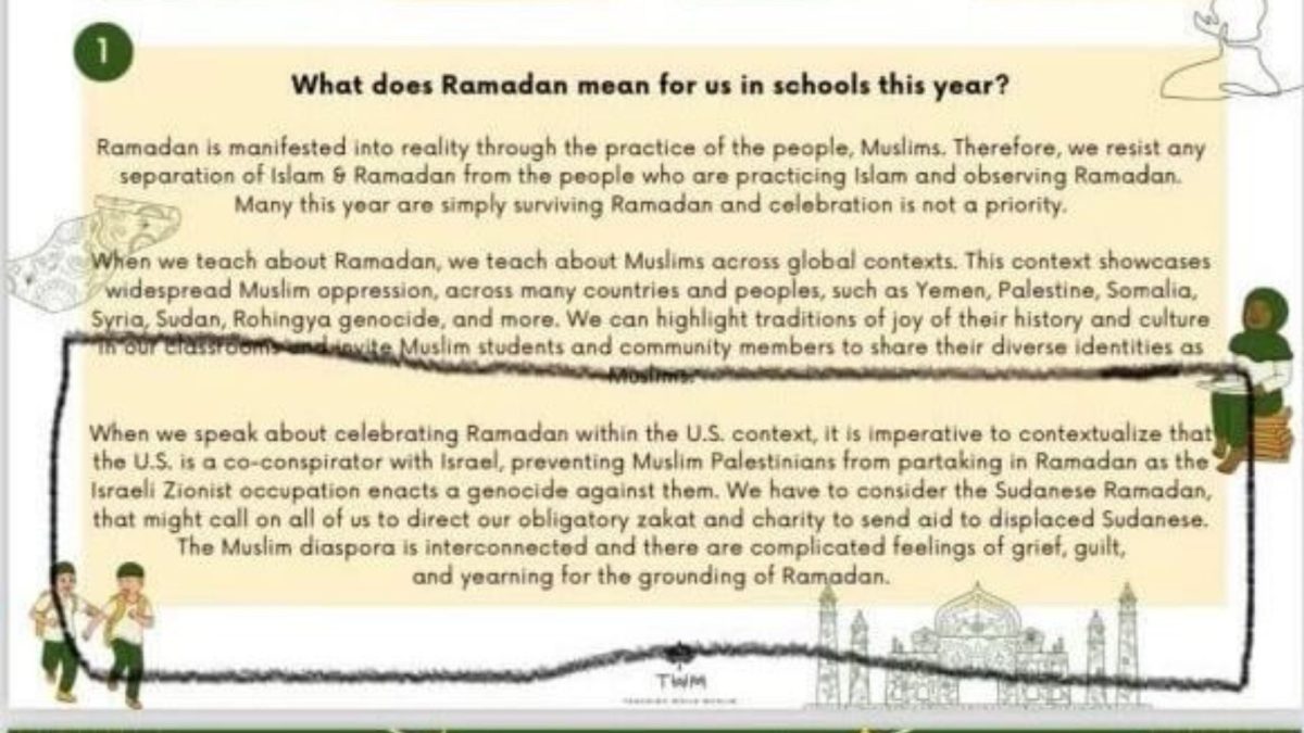 A screenshot of the handout the staff of Columbia High School in Maplewood, NJ received on March 11. Courtesy of Michael Goldberg