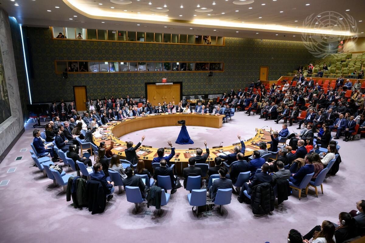 Security Council adopts Resolution 2728 (2024) 14-0 on March 25, 2024 demanding an immediate ceasefire during Ramadan and immediate release of hostages, with Washington abstaining. 