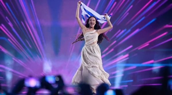 Israeli singer Eden Golan, representing Israel with the song Hurricane, performs during the final of the 68th Eurovision Song Contest on May 11, 2024 at the Malmo Arena in Malmo, Sweden. (Jessica Gow / TT/ TT News Agency/AFP via Getty Images)