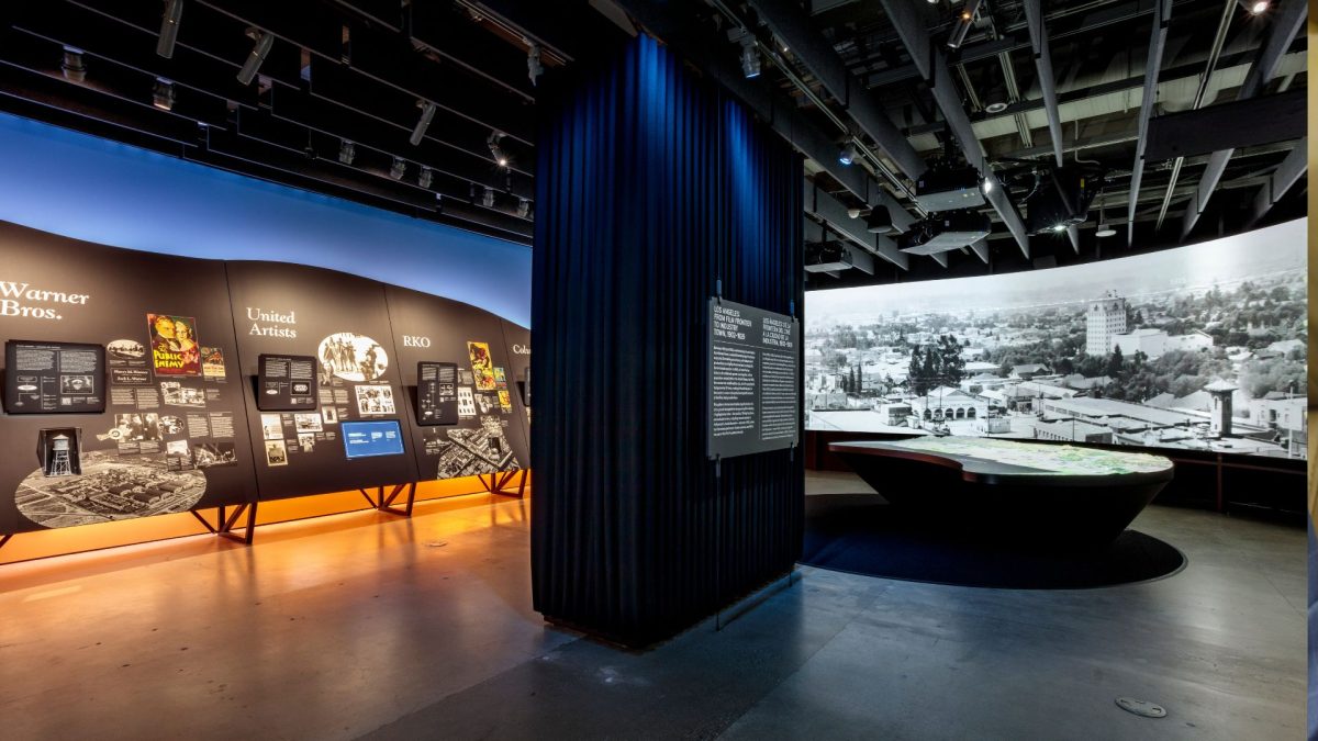 The new "Hollywoodland: Jewish Founders and the Making of a Movie Capital" exhibit at the Academy Museum of Motion Pictures in Los Angeles. (Josh White, JWPictures/Academy Museum Foundation)