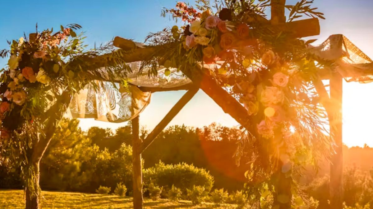 A chuppah is used in many Jewish weddings, but how it’s decorated can weave other cultures into the ceremony, too.
