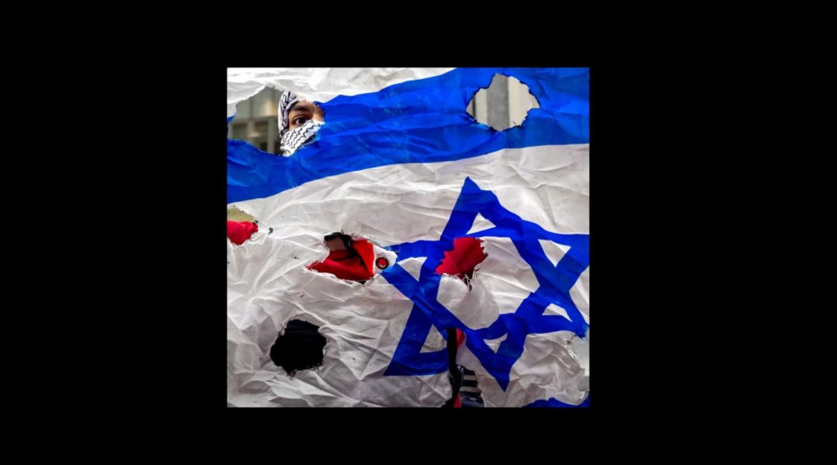 The Foundation to Combat Antisemitisms latest ad features images from pro-Palestinian protests. (Screenshot from YouTube)