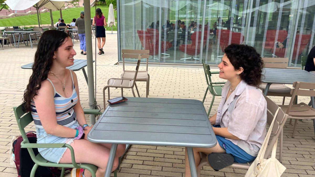 Emma Platt (L) and Lila Steinbach (R), together on campus. 

This story was originally published in the Forward. Click here to get the Forwards free email newsletters delivered to your inbox.


