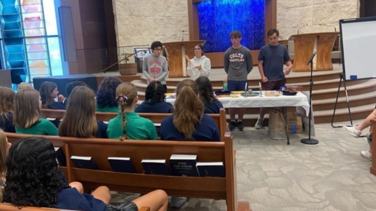 Student to Student presentation for Nerinx Hall at Congregation Shaare Emeth 