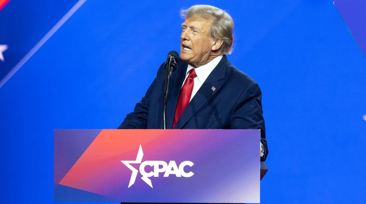 Former president Donald J. Trump speaks at the CPAC conference at Gaylord National Harbor Resort & Convention Center in National Harbor, Maryland, March 4, 2023. (Lev Radin/Pacific Press/LightRocket via Getty Images)