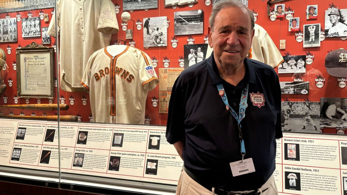 Jay Dubinsky at the St. Louis Cardinals Hall of Fame and Museum. 