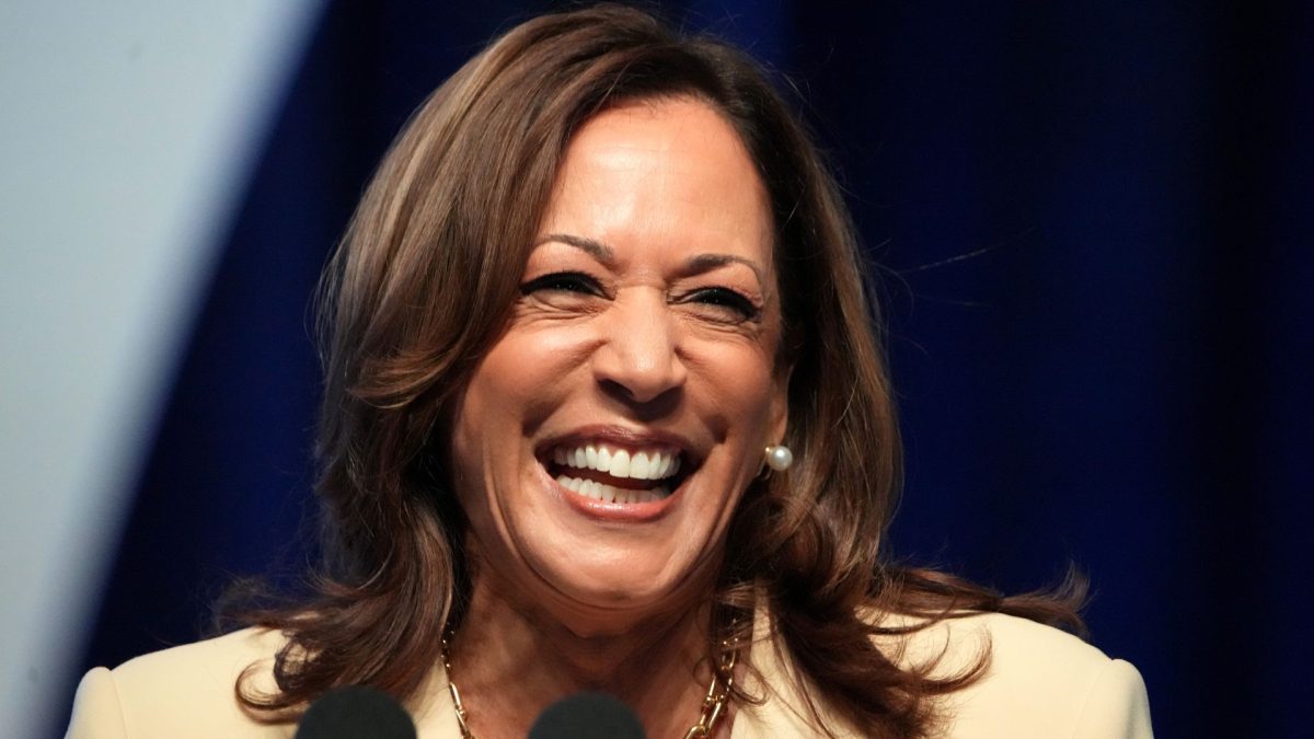 Vice President Kamala Harris speaks Wednesday, July 24, 2024, during Zeta Phi Beta Sorority Inc.’s convention at the Indiana Convention Center in Indianapolis. The appearance is one of Harris first since President Joe Biden dropped out of the 2024 presidential race and endorsed her for the position.