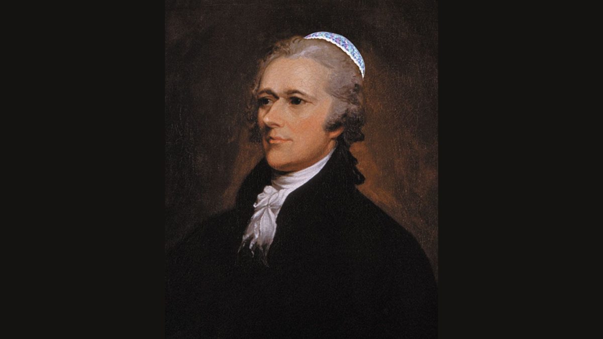 Alexander Hamilton portrait by John Trumbull 1806, with just a slight embellishment. Original photo: Wikimedia Commons. Photo Illustration: Martin holloway